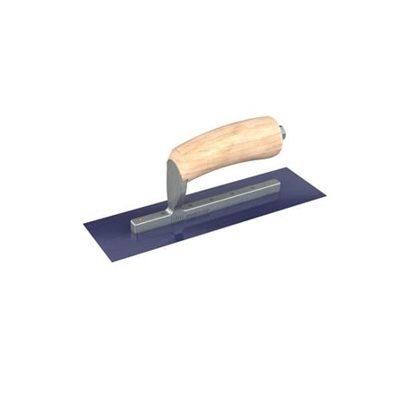 Bon Tool Blue Steel Finishing Trowel - Square End - 10" x 3" with Camel Back Wood Handle 66-172